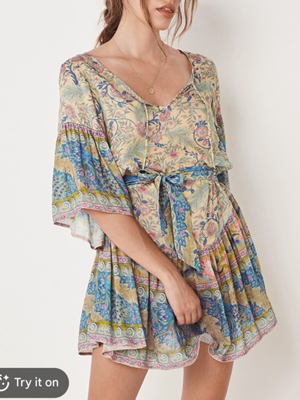 Spell oasis opal mini dress, Bohemian Floral NO belt